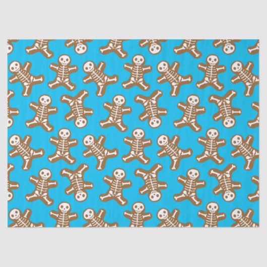 Skeleton Gingerbread Men Seidenpapier (Vorderseite)