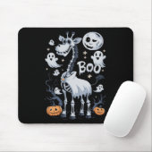 Skeleton Giraffe in Ghosts Halloween Mousepad (Mit Mouse)