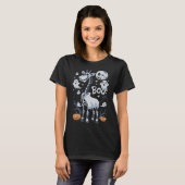 Skeleton Giraffe in Ghosts Halloween T-Shirt (Vorne ganz)