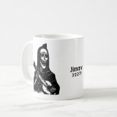 Skeleton Gitarren-Spieler-Name-Tasse Kaffeetasse (Vorderseite Links)