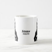 Skeleton Gitarren-Spieler-Name-Tasse Kaffeetasse (Mittel)