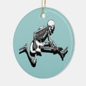 Skeleton Gitarrist springen Keramikornament (Links)