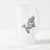 Skeleton Gitarrist springen Mattglas Bierglas (VorderseiteRechts)