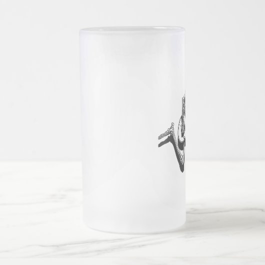 Skeleton Gitarrist springen Mattglas Bierglas (Mittel)