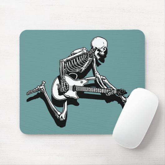 Skeleton Gitarrist springen Mousepad (Mit Mouse)