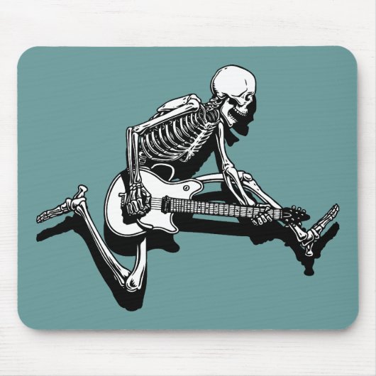 Skeleton Gitarrist springen Mousepad (Vorne)