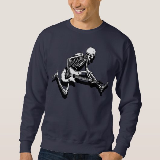 Skeleton Gitarrist springen Sweatshirt (Vorderseite)