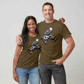 Skeleton Gitarrist springen T-Shirt (Unisex)