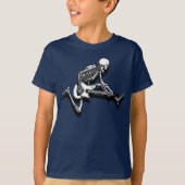 Skeleton Gitarrist springen T-Shirt (Vorderseite)