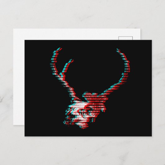 Skeleton Glitch Postkarte (Vorne/Hinten)