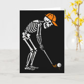 Skeleton Golf Halloween Golfer Costume Dad Mens Bo Karte (Gelbe Blume)