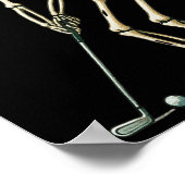 Skeleton Golf Halloween Golfer Golf Player Funny m Poster (Ecke)