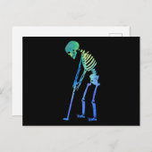 Skeleton Golfer Funny Halloween Golf Sport Postkarte (Vorne/Hinten)