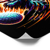 Skeleton Golfing Halloween Pumpkin Golfer Golfer Poster (Ecke)