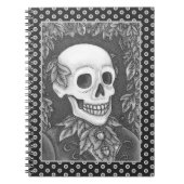 SKELETON, GOTH GENTLEMAN SKULL, DEAD LEAF GESELLSC NOTIZBLOCK (Vorderseite)