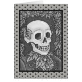 SKELETON GOTH GENTLEMAN SKULL GREETING CARD Blank (Vorne)