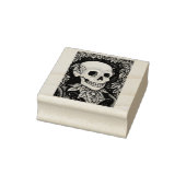 SKELETON, GOTH HALLOWEEN SKULL RUBBER BRIEFMARKE GUMMISTEMPEL (Stempel)
