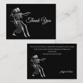 Skeleton Gothic AlternativeHalloween wedding Mitteilungskarte