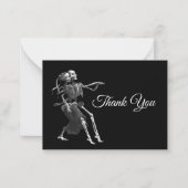 Skeleton Gothic AlternativeHalloween wedding Mitteilungskarte (Vorderseite)