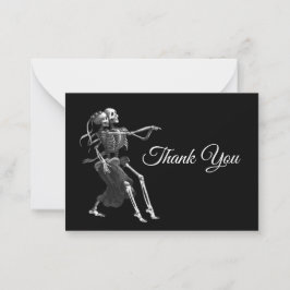 Skeleton Gothic AlternativeHalloween wedding Mitteilungskarte