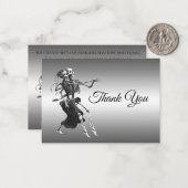 Skeleton Gothic AlternativeHalloween wedding Mitteilungskarte (Vorderseite/Rückseite Beispiel)