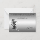 Skeleton Gothic AlternativeHalloween wedding Mitteilungskarte (Rückseite)