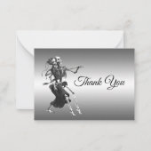 Skeleton Gothic AlternativeHalloween wedding Mitteilungskarte (Vorderseite)