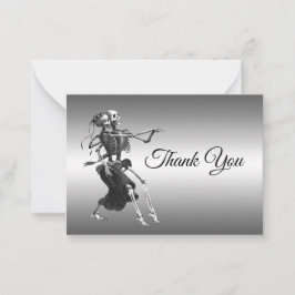 Skeleton Gothic AlternativeHalloween wedding Mitteilungskarte