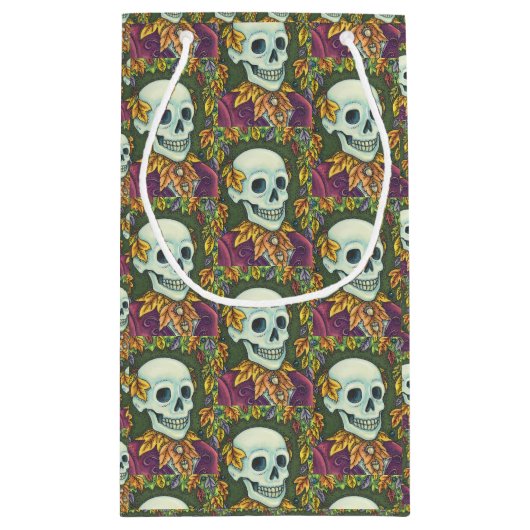 SKELETON GOTHIC GENTLEMAN SKULL HALLOWEEN GIFT BAG KLEINE GESCHENKTÜTE (Rückseite)
