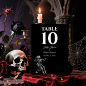 Skeleton Gothic Halloween Alternative Wedding Tischnummer