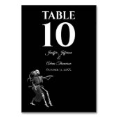 Skeleton Gothic Halloween Alternative Wedding Tischnummer (Rückseite)