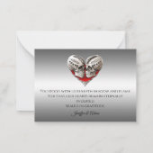 Skeleton Gothic Halloween wedding thank you Mitteilungskarte (Rückseite)