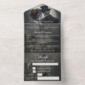 Skeleton Gothic Wedding All In One Einladung (Innen Boden)
