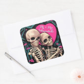 Skeleton Gothic Wedding Stickers Gastgeschenke Spa (Umschlag)