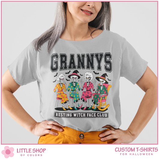 Skeleton Grannys Restrukturierung Hexenmeisterscha T-Shirt