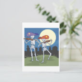 Skeleton Graveyard Postkarte (Stehend Vorderseite)