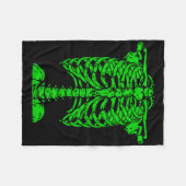 Skeleton Green Rib Käfig Knochen Kostüm Halloween Fleecedecke (Vorderseite (Horizontal))
