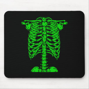 Skeleton Green Rib Käfig Knochen Kostüm Halloween  Mousepad