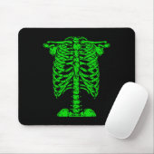 Skeleton Green Rib Käfig Knochen Kostüm Halloween Mousepad (Mit Mouse)