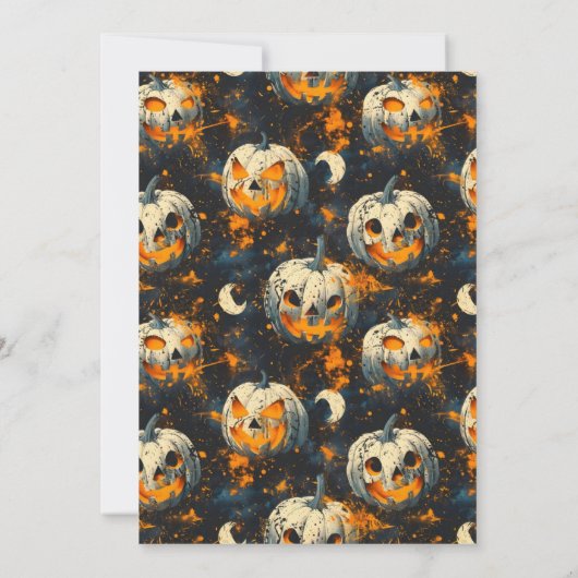 Skeleton Grim Sensenmann Halloween Bash Party Einladung (Rückseite)