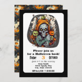 Skeleton Grim Sensenmann Halloween Bash Party Einladung (Vorne/Hinten)