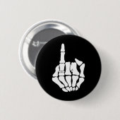 Skeleton Groom Wedding Just Married Spooky Gothic Button (Vorne & Hinten)