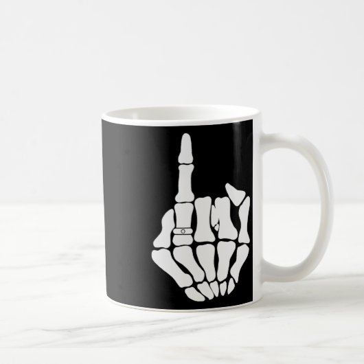 Skeleton Groom Wedding Just Married Spooky Gothic Kaffeetasse (Rechts)
