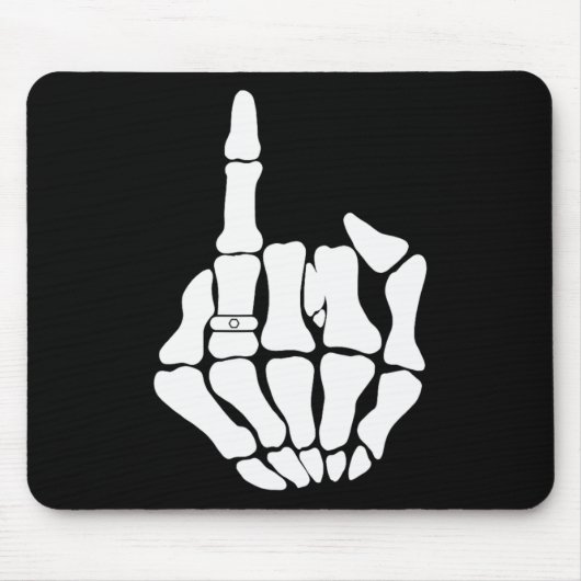 Skeleton Groom Wedding Just Married Spooky Gothic Mousepad (Vorne)