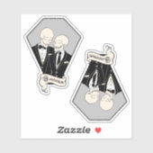 Skeleton Grooms Aufkleber (Blatt)