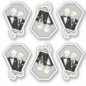 Skeleton Grooms Sticker Set (Vorderseite)