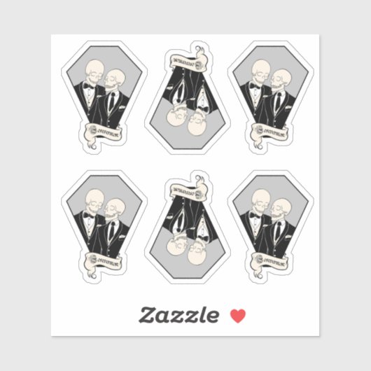 Skeleton Grooms Sticker Set (Blatt)