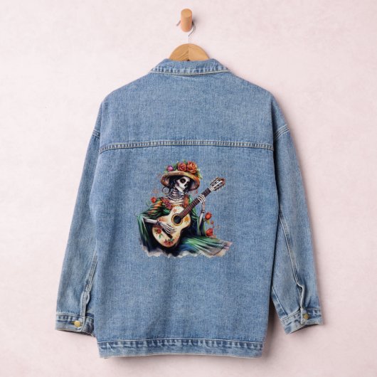 Skeleton Guitar Player Denim Jacket Jeansjacke (Hangar)