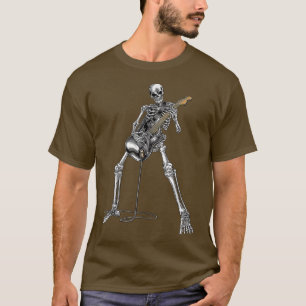Skeleton Guitar Typ Spooky Funny Halloween Skeleto T-Shirt