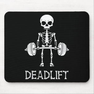 Skeleton Gym Weight Lifting Workout Fitness Mousepad